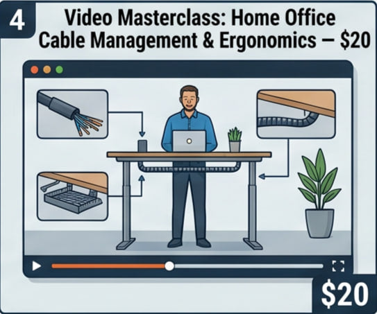 Video Masterclass: Home Office Cable Management & Ergonomics