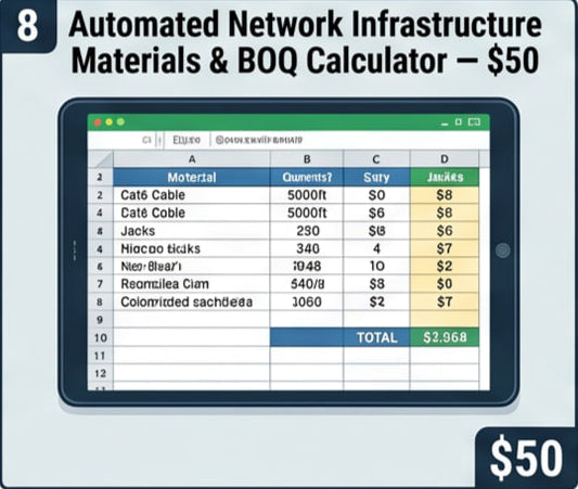 Automated Network Infrastructure Materials & BOQ Calculator